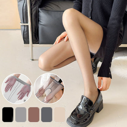 Women's Ultra-thin Pantyhose Seamless Stockings Low-waist Crotchless Pantyhose