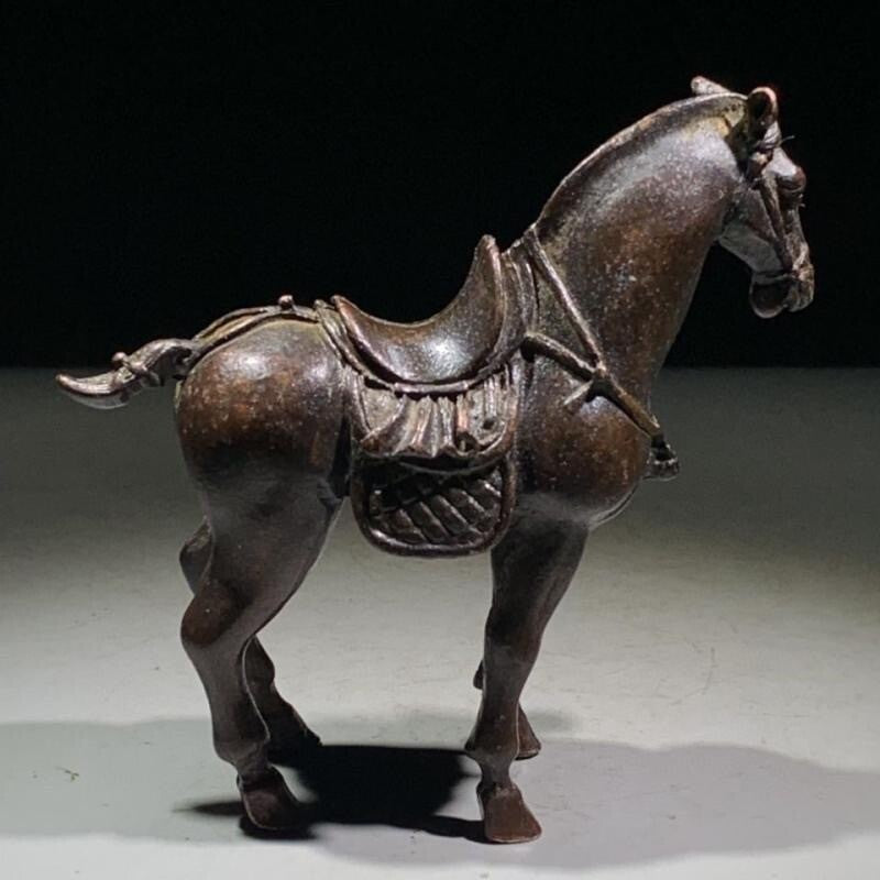 Chinese copper horse table Ornament Statue Tea Pet home decoration fortune lucky