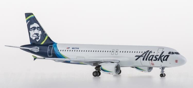 1:400 AeroClassics Alaska Airbus A320 Passenger Airplane Diecast Aircraft Model