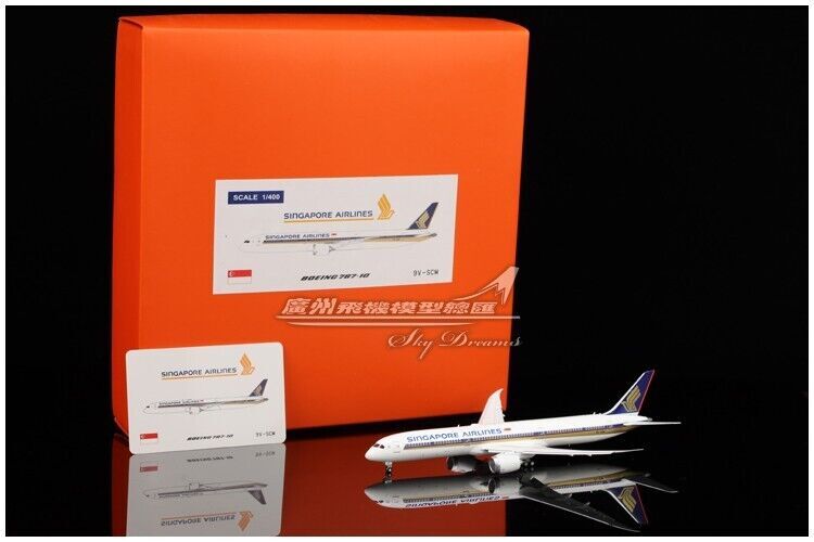 1:400 JC Wings SINGAPORE AIRLINES BOEING 787-10 Airplane Flap Down Diecast Model