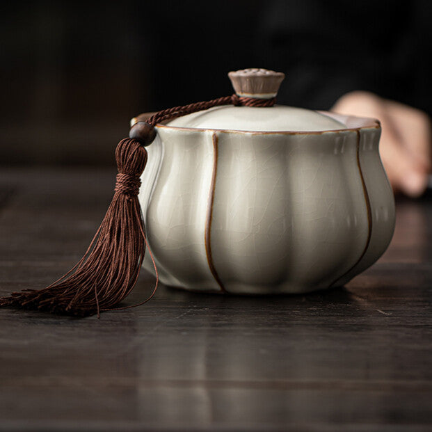 Ceramic Tea Jar Sealed Jar Household Chinese Tea Storage Jar Antique