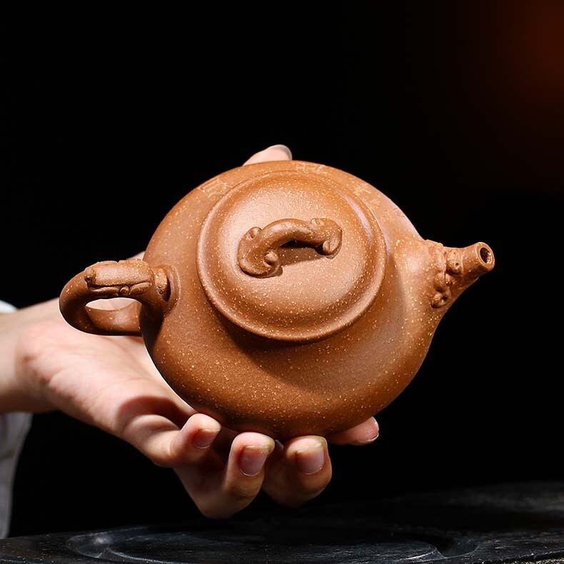 tea pot Chinese character carved freedom yixing zisha jiangpo clay pot marked