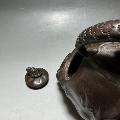 Yixing Zisha Clay Teapot Dragon Turtle Pot Made By Emperor Qianlong 450ml