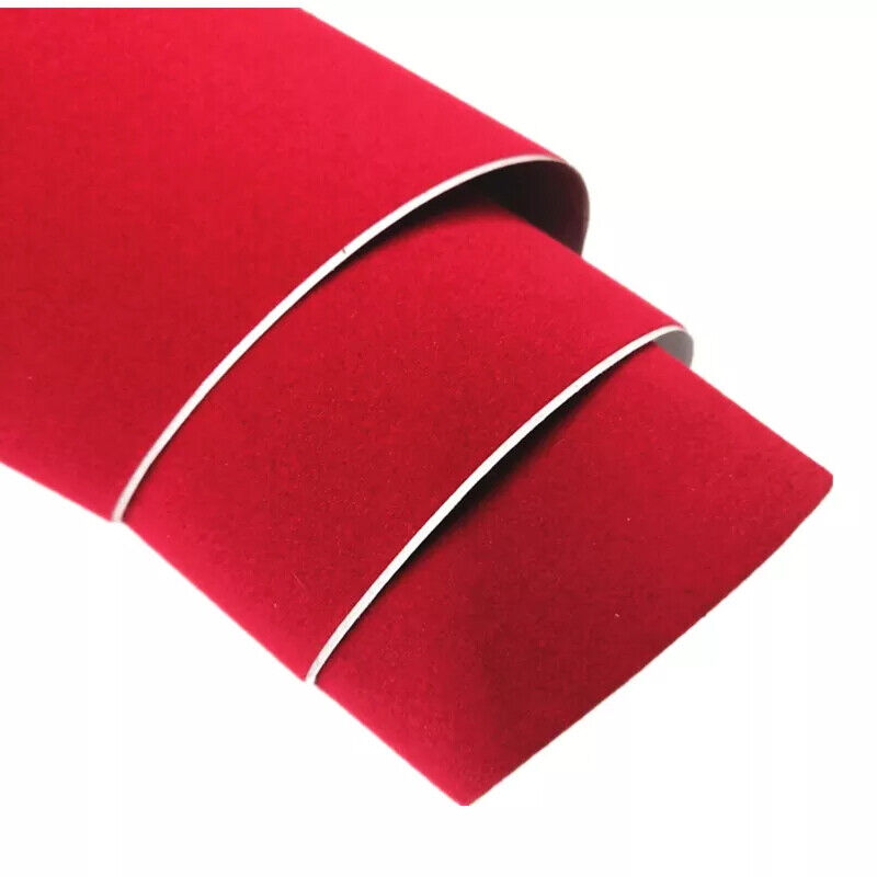 Car Wrap Stickers Velvet Suede Fabric Vinyl Black Red Self Adhesives Car Styling