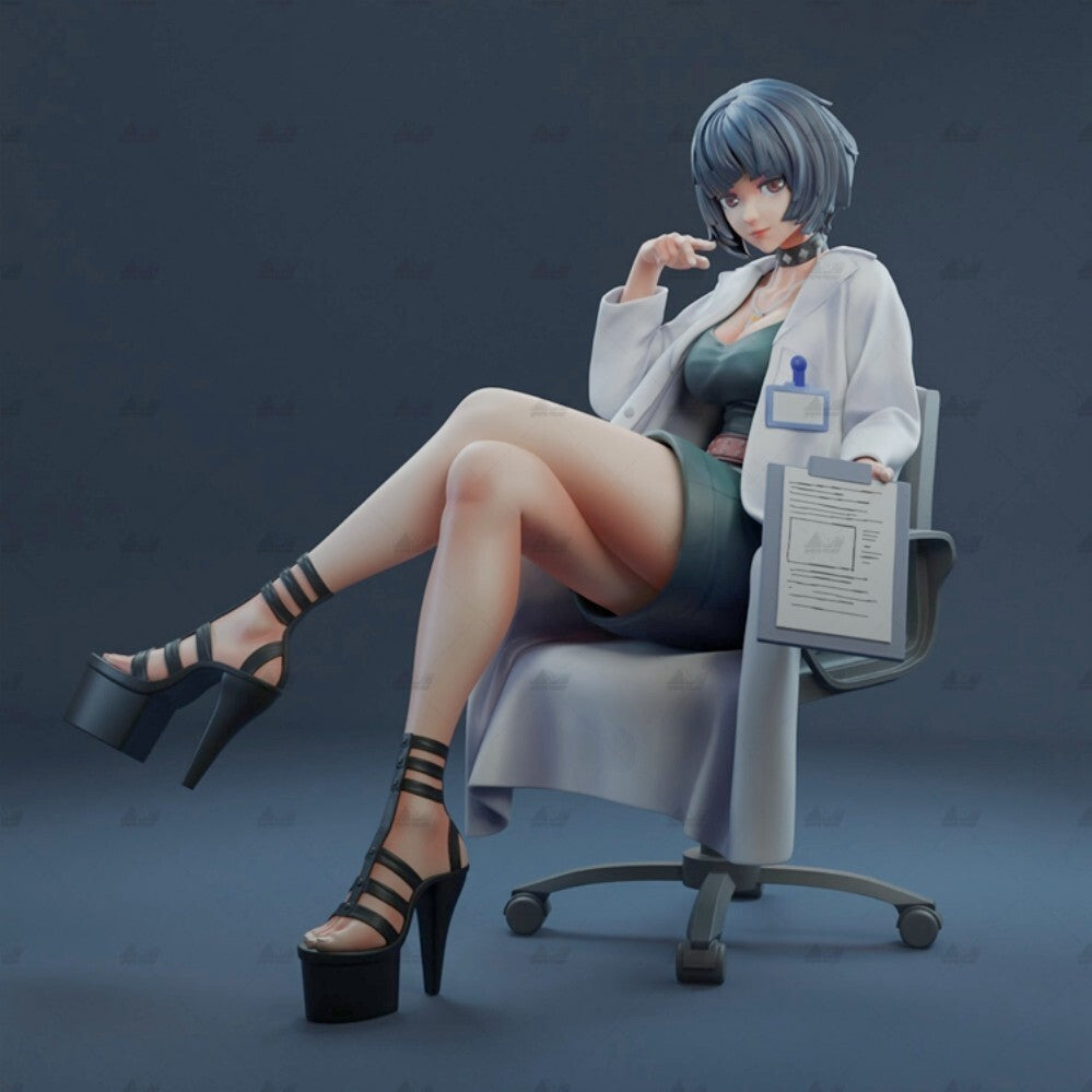 1/24 resin figures model Fantasy Japanese anime female nurse 3D print Unpainted