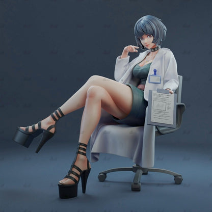 1/24 resin figures model Fantasy Japanese anime female nurse 3D print Unpainted