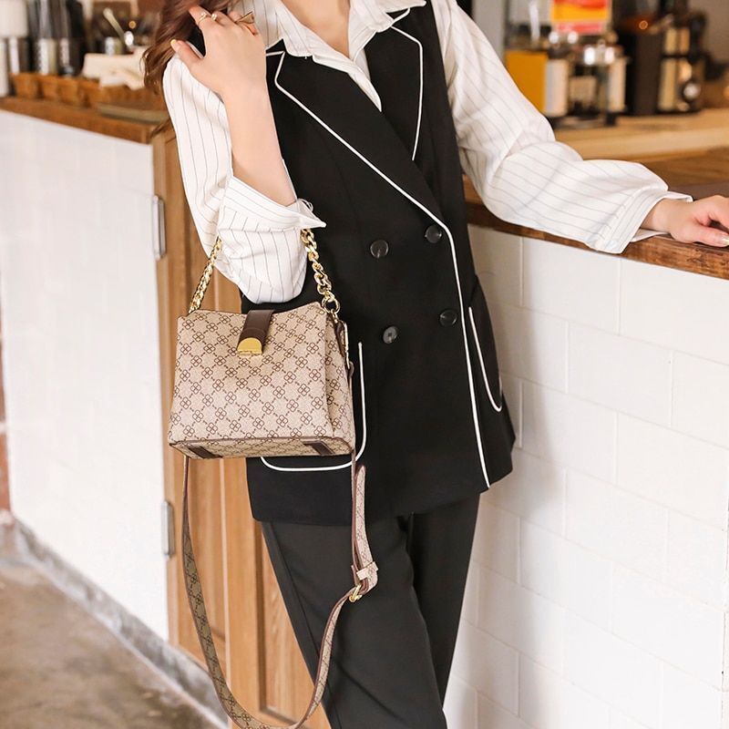 Clutch Shoulder Bag Crossbody Plaid Fashion Luxury Messenger Handbags 21*17*10CM