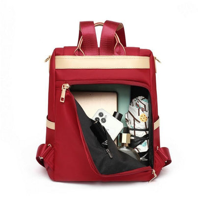 Shopping Backpack Fashion Anti-Theft Women Solid Color Traveling Bag School 35L