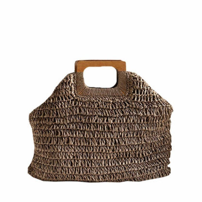 Fashion Bag Summer Beach Bag Large Handbag Handmade Straw Bag Rattan Travel Tote