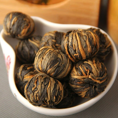 2023 Yunnan Black Tea Fengqing Dianhong Handmade Dragon Bal Golden Ball Tea 100g