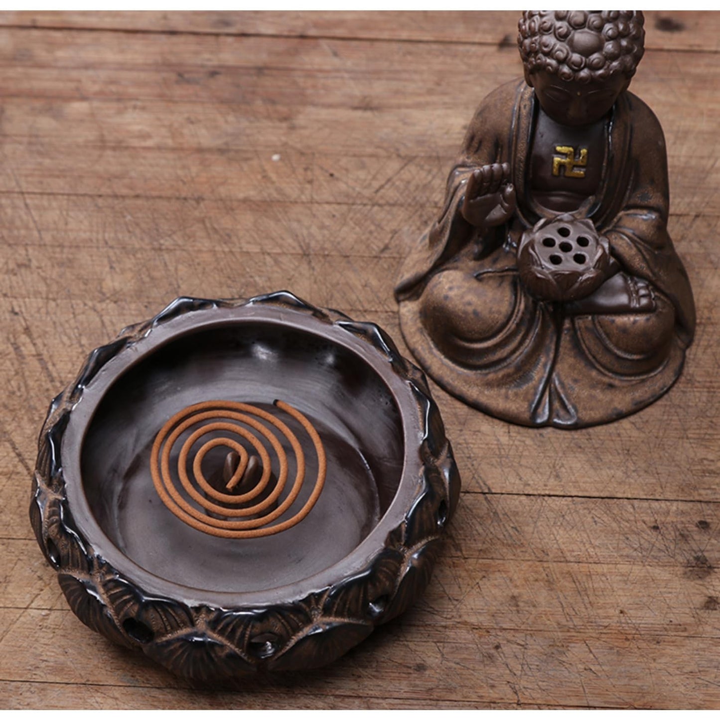 Buddha Tea Pet Incense Burner 12cm Kung Fu Tea Set Accessories Tea Ceremony
