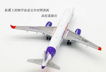 1:400 JC WINGS West Airlines U-FLY AIRBUS A320 Passenger Airplane Diecast Model