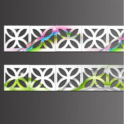 Wall Mirror Stickers 30Pcs 5*5CM 3D Waist Line Acrylic Decorations Living Rooms