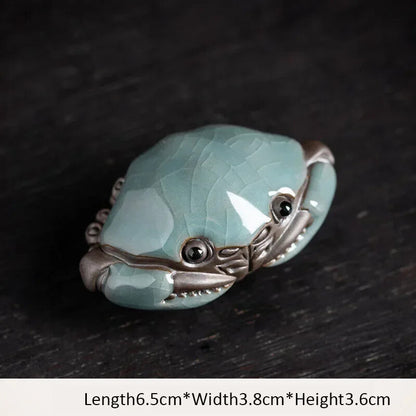 Ceramic Crab Tea Handmade Tea Pet Decoration Chinese Tea Table Accessories