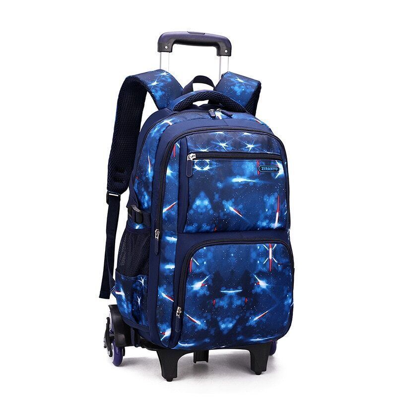 School Bag Wheels School Backpack Wheeled Bag Students Bags Boys Travel Luggage