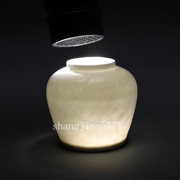 Chinese Ming Chenghua Sweet White Porcelain Jar Carved Dragon Design Pot 4.33"