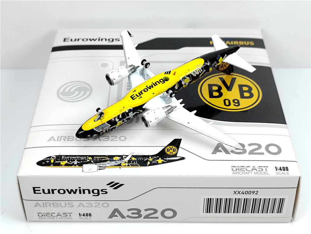 1:400 JC Wings EUROWINGS AIRBUS A320 Passenger Airplane Diecast Model
