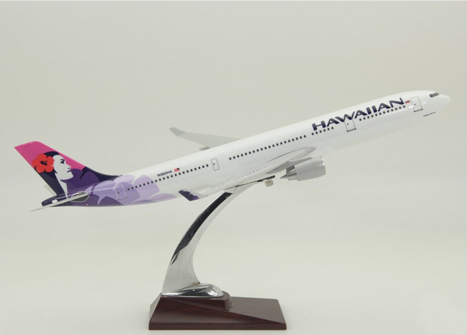 40CM HAWAIIAN AIRBUS A330-200 N392HA Passenger Airplane Resin Aircrarft Model