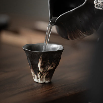 3pcs/lot Ceramic Cup 50ml Chinese Kungfu Tea Cup Creative Antique Style Pottery