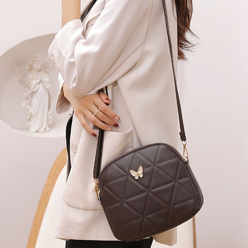 Triangle Embroidery Shoulder Bag Trend Ladies Crossbody Bags Vintage Messenger