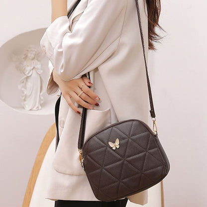 Triangle Embroidery Shoulder Bag Trend Ladies Crossbody Bags Vintage Messenger