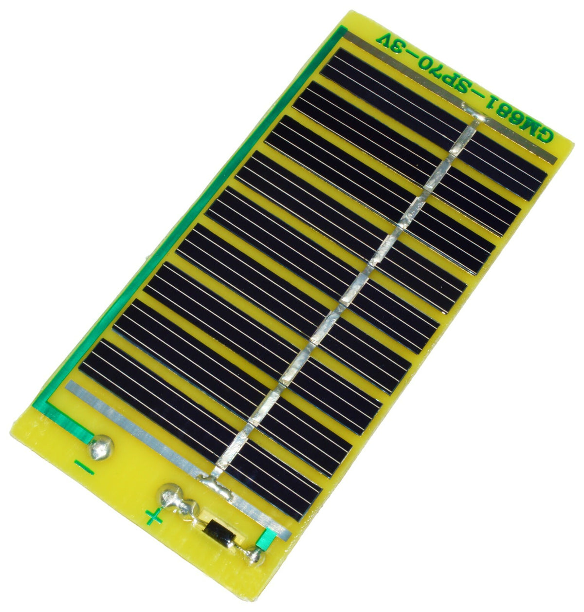 53x109mm Solar Cell, Voltage 5.0V (Voc), Current 60mA Isc (Typ), Screw Terminals