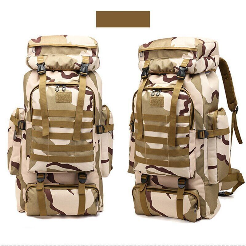80L Backpack Army Hiking Camping Backpack Travel Outdoor Sports Climbing Bag