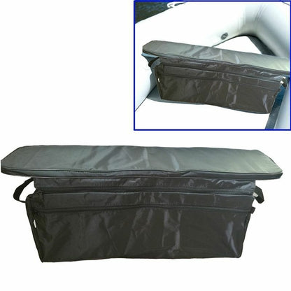 Canoe Inflatable Boat Padded Under Seat Cushion Storage Bag Black Water Skiing