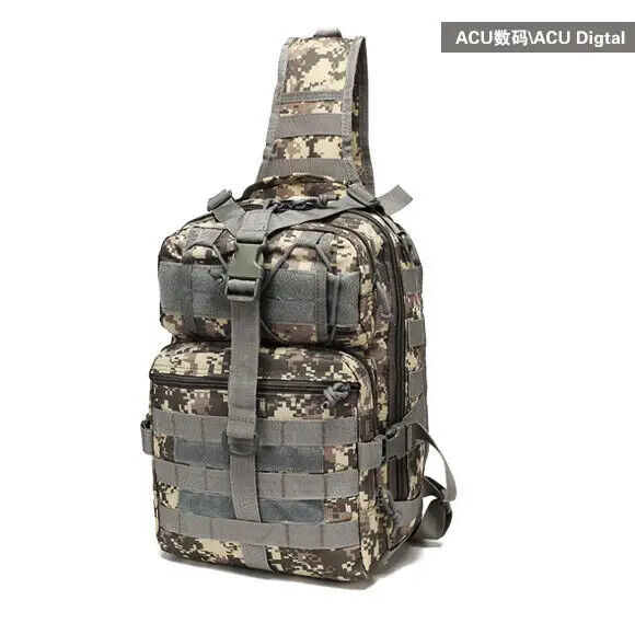 Men Nylon Crossbody Bag Tactics Canvas Shoulder Hiking Travel Outdoor Sports