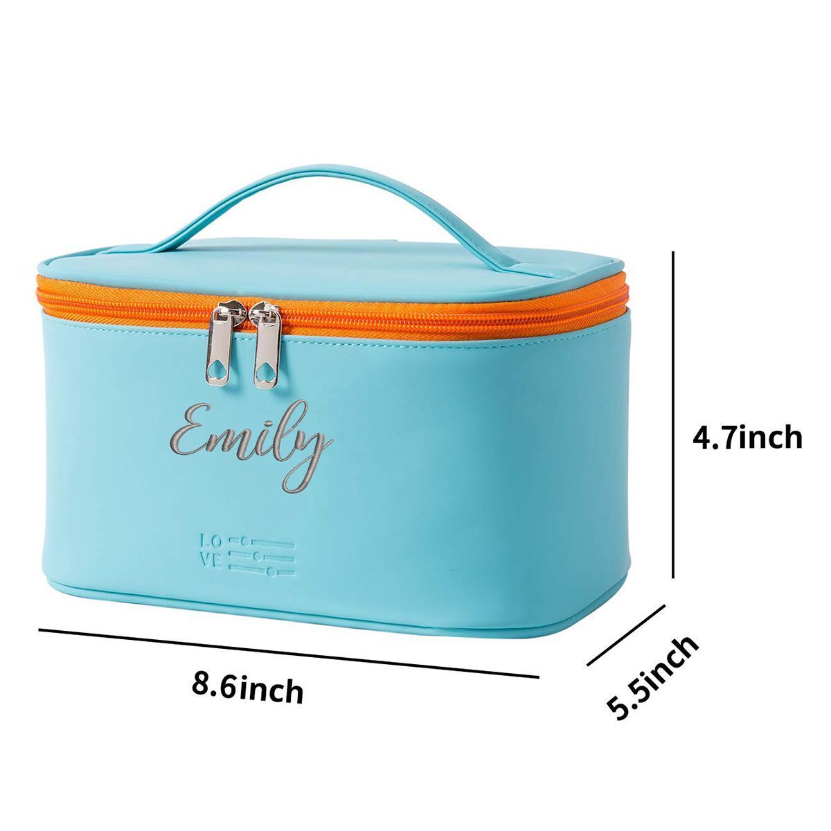 Personalized Makeup Bags Traveling Cosmetic Pouch Synthetic Leather Waterproof