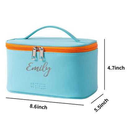 Personalized Makeup Bags Traveling Cosmetic Pouch Synthetic Leather Waterproof