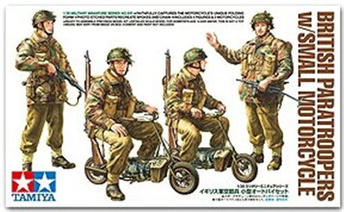 British Paratroopers w/ Small Motorcycles 1/35 Soldiers Figures model Kit TAMIYA