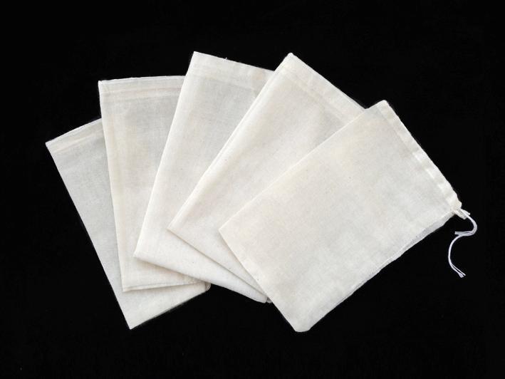 10 PCS 4x6 Cotton Muslin Drawstring Reusable Bags Packing Bath Soap Herbs Tea