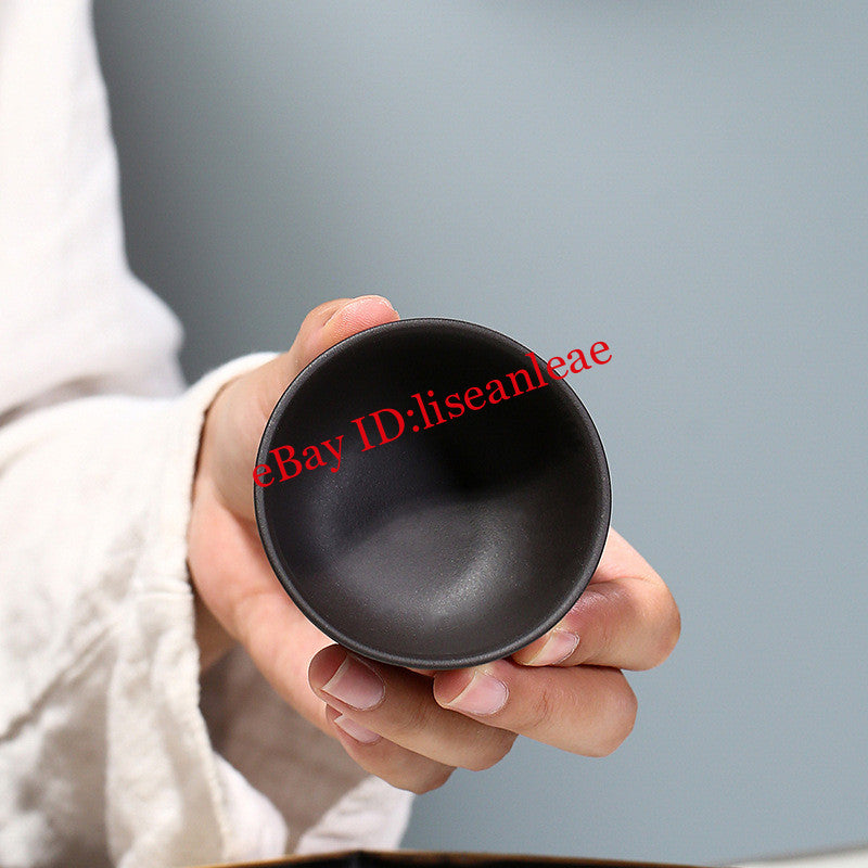 China Yixing Zisha Black Mud Ceramic Mud Cup Tea Cup 80CC Master Cup Single