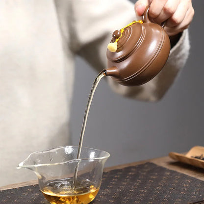 180ml Chinese Zisha Handmade Yixing Purple Clay Teapot Infuser Kettle Tea Set