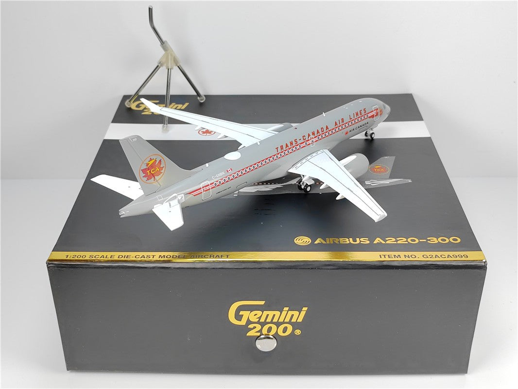 1:200 Geminijets Air Canada Airbus A220-300 Passenger Airplane Diecast Model