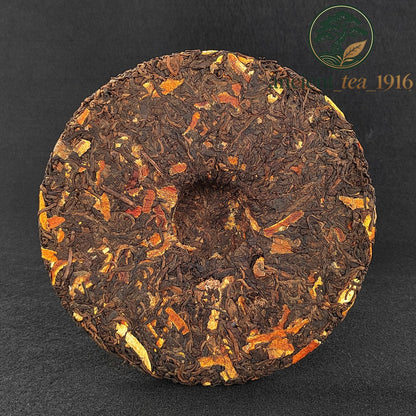 357g 2022 Chenpi Small Green Mandarin Orange Ripe Tea Jinya Pu Erh Tea Cake