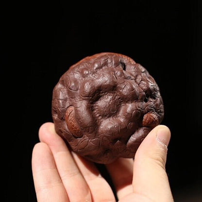 Yixing Zisha Pottery Handmade Tea Cup Dragon Carved Master Cup Kungfu Tea Cup