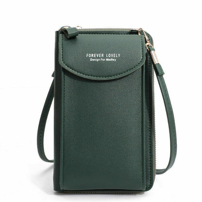 Cellphone Shoulder Bag Women PU Crossbody Bag Handbag Card Holder Bag