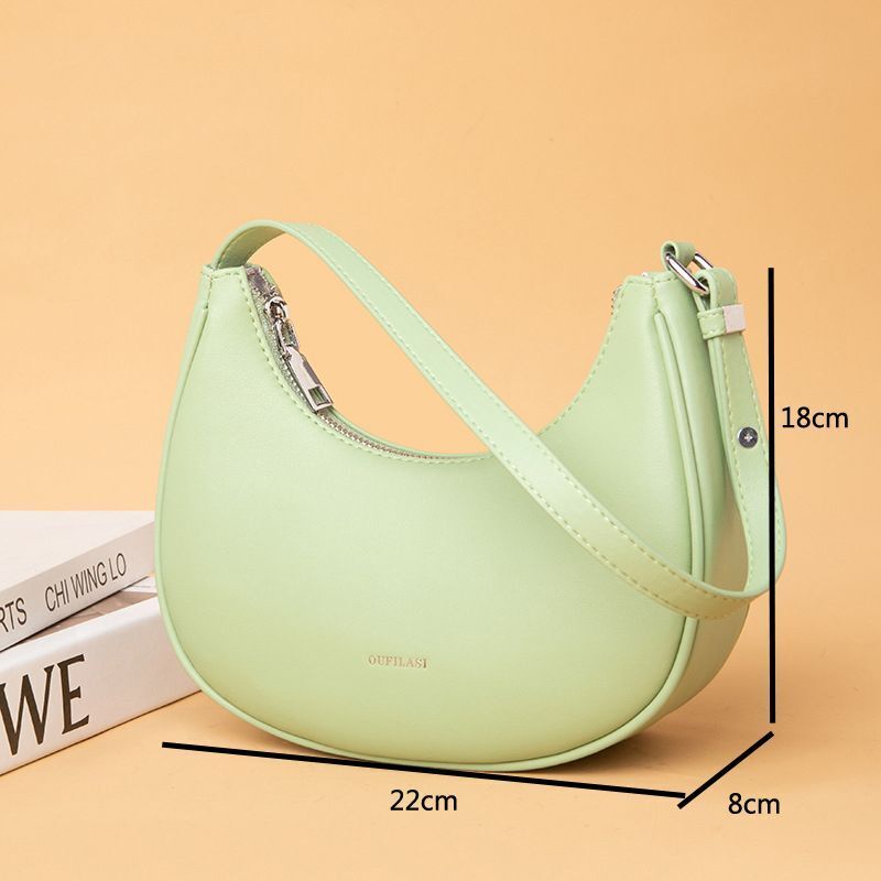 Handbags Genuine Leather Hobo Vintage Girl Shoulder Underarm Bag Purse 22*18*8CM