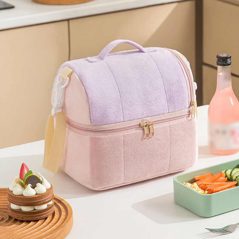 Large Thermal Insulated Lunch Bag Cool Bag Adult Kids Picnic Food Storage Box