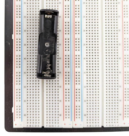 Single "AA" Battery Holder with PCB Pins, Plastic Case (2.24" x 0.66" x 0.58")
