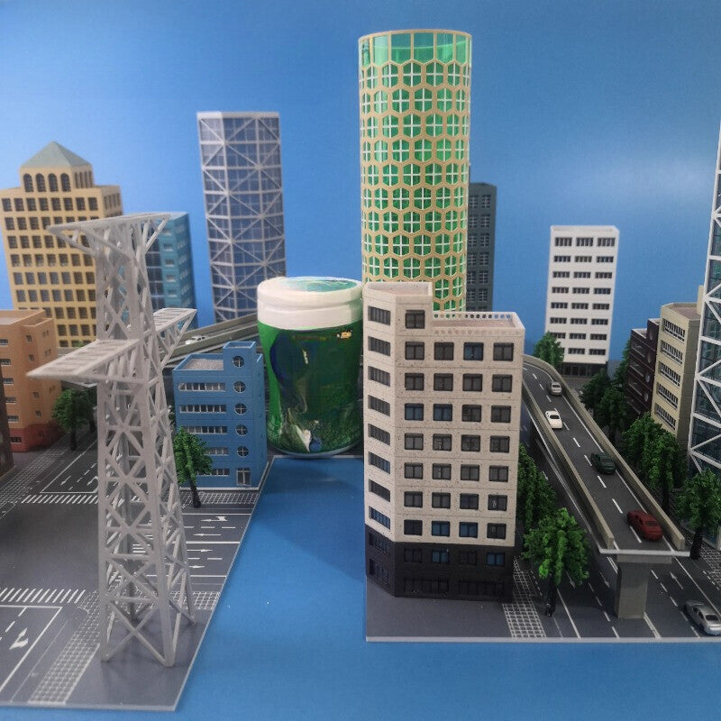 1/300 Outland Building Model Set City Railroad Layout Scene Diaplay Model
