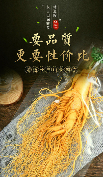 1pc Changbai Mountain Ginseng Large Fresh-preserved Ginseng 9-year-old Root