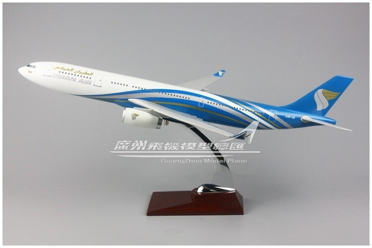 47CM OMAN AIR AIRBUS A330 A40-DG Passenger Airplane Resin Aircrarft Plane Model