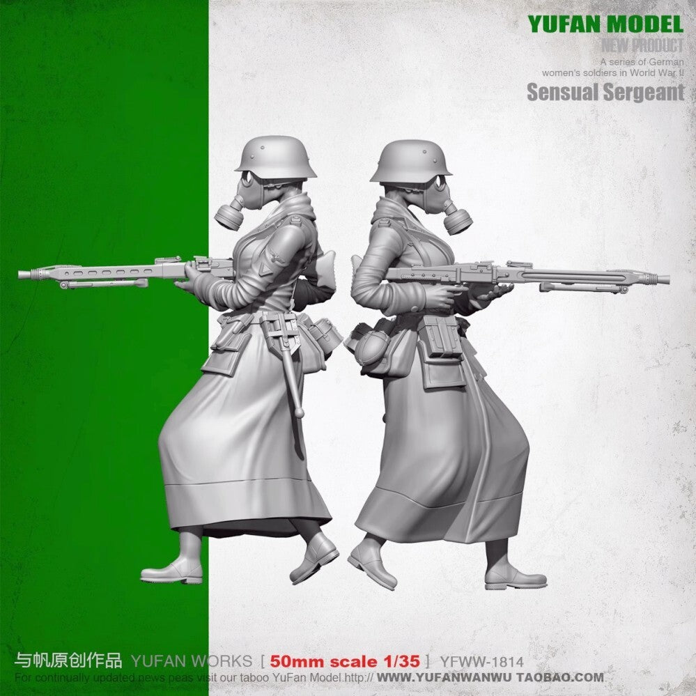 1:35 resin figure model Original Beauty Machine Gunner 1 Soldier Unassembled