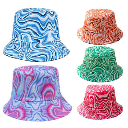 Bucket Hat Bucket Hat Sun Cap Hip Hop Hat Sun Hat Double Sided Fashion Tie Dye