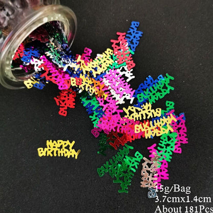 Number 18 Confetti 15g PVC Sequin Birthday Party Anniversary Event Balloon Decor