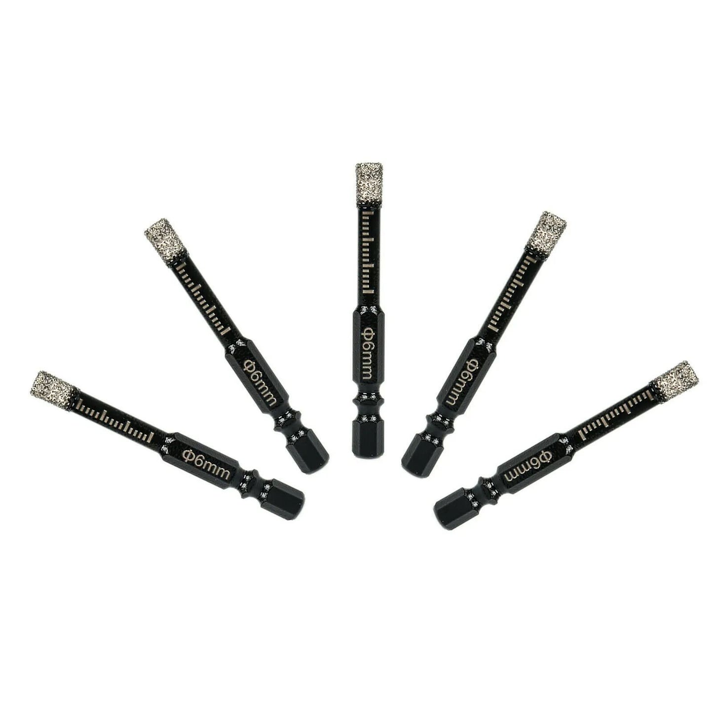 5Pcs/Set 6mm Dry Diamond Drill Bits For Ceramics Marble Porcelain Granite Glass