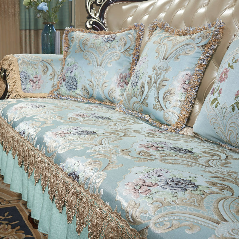 European High Density Lace Sofa Covers 2 3 Seater Slipcover Couch Protector Mat